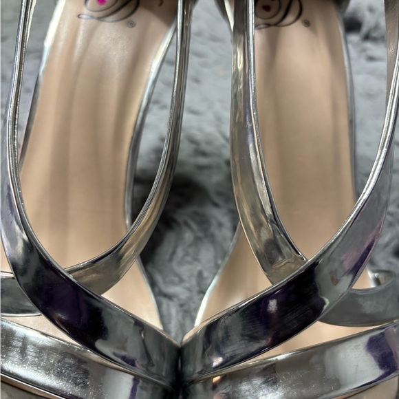 Silver Strappy Heels - Picture 3 of 6